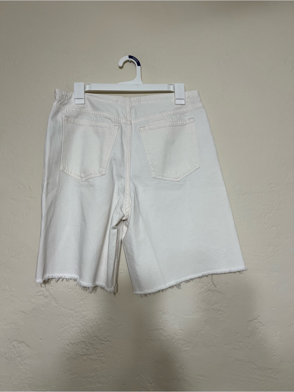 Abercrombie & Fitch White Denim Drawstring Shorts - Picture 2 of 4